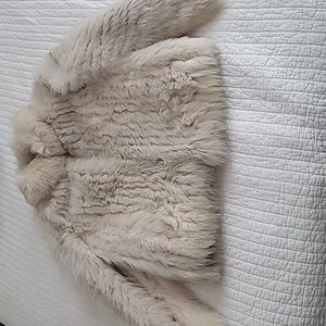 Vintage Saga Fox Fur and Leather Panel Coat